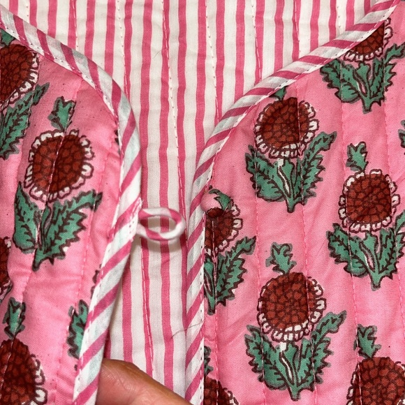 Quilted Jacket Short Kimono - Picture 4 of 9